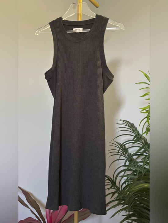 Madewell Dresses & Skirts - Madewell Charcoal Ribbed Knit Dress